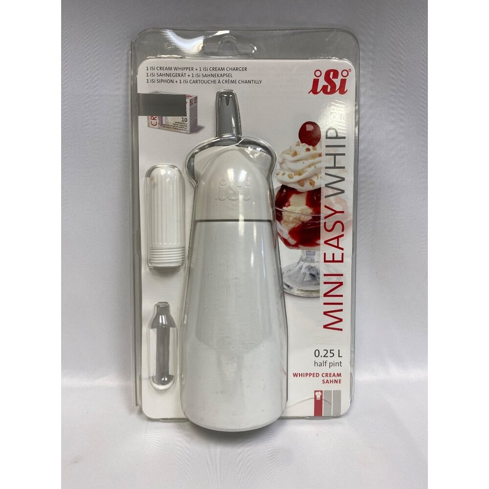 ISI Mini Easy Whip Cream Whipped Cream Maker Half Pint Dispenser White NEW